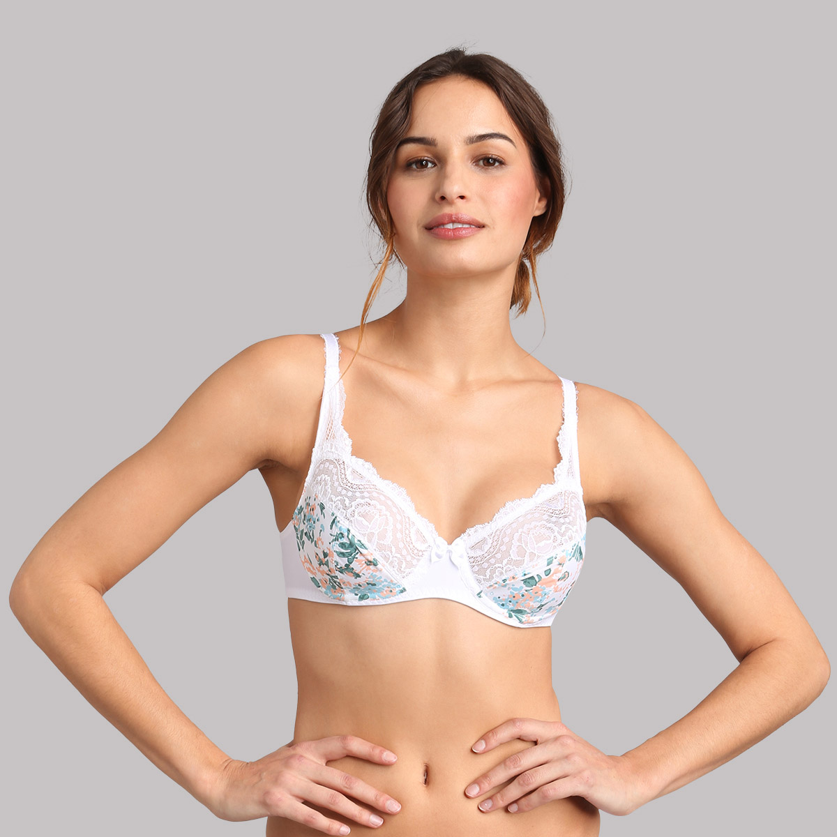 Underwired bra in white blossom print - Flower Elegance Micro, , PLAYTEX