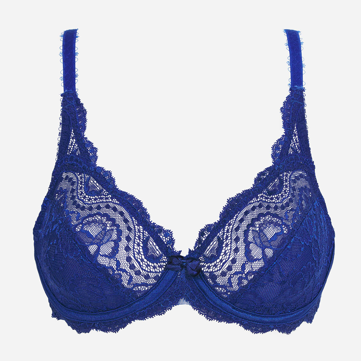 Underwired bra in sapphire blue - Flower Elegance