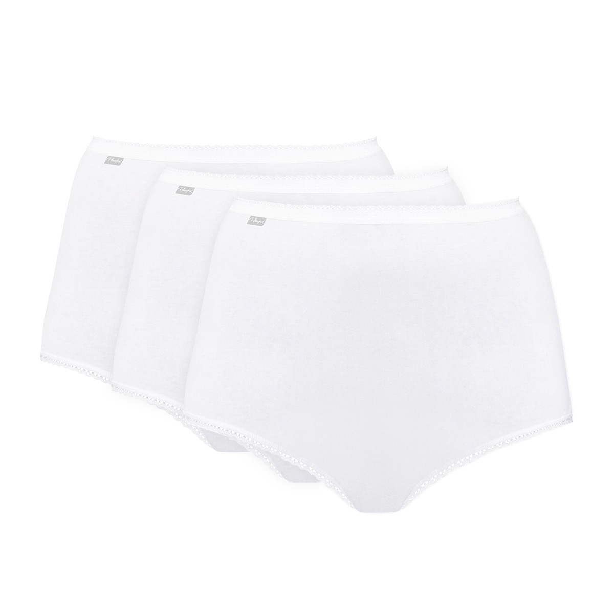 3 Pack of Full Briefs in White Cotton – Stretch Cotton, , PLAYTEX